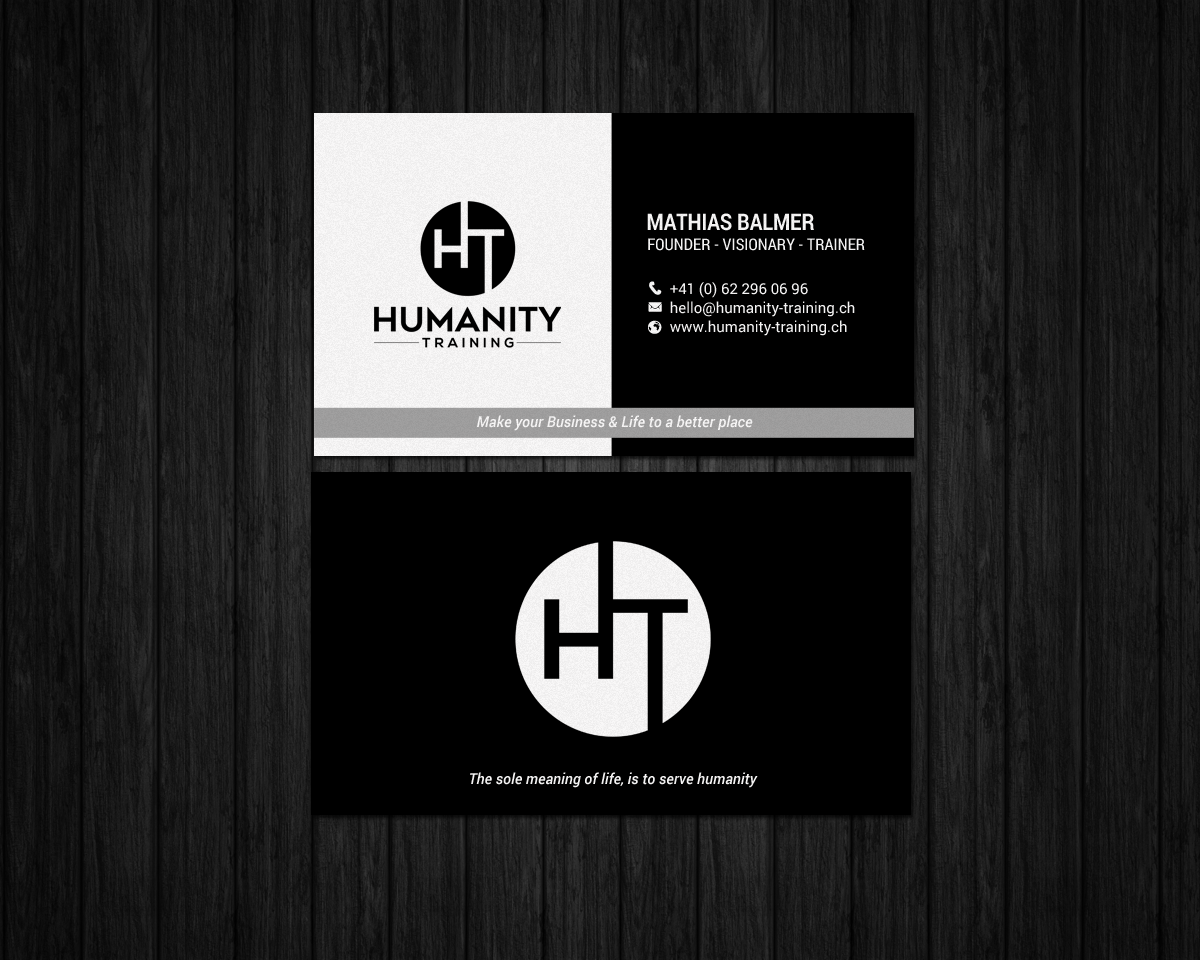 Business Card Design by chandrayaan.creative for Humanity Training | Design #18759524