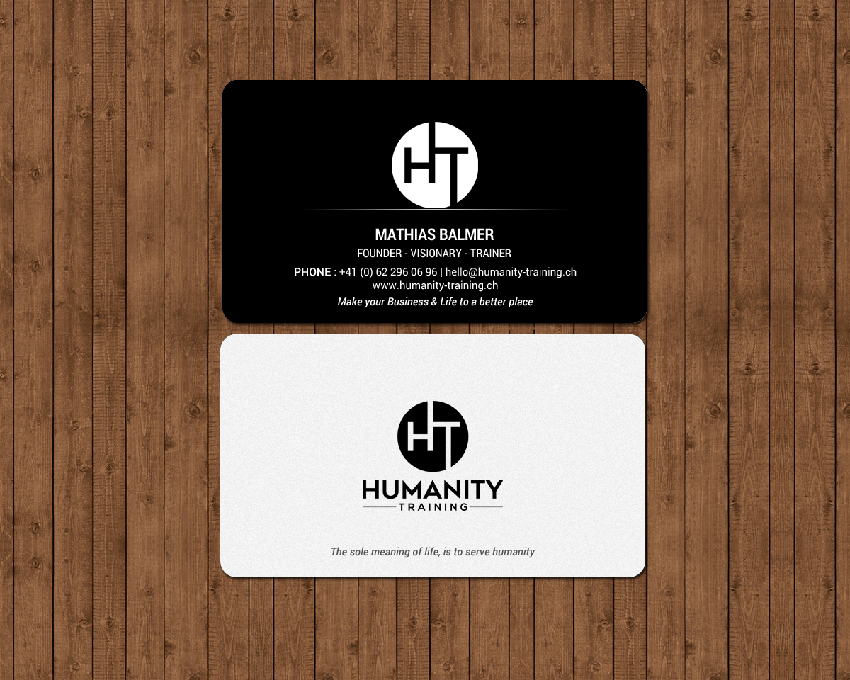 Business Card Design by chandrayaan.creative for Humanity Training | Design #18761540