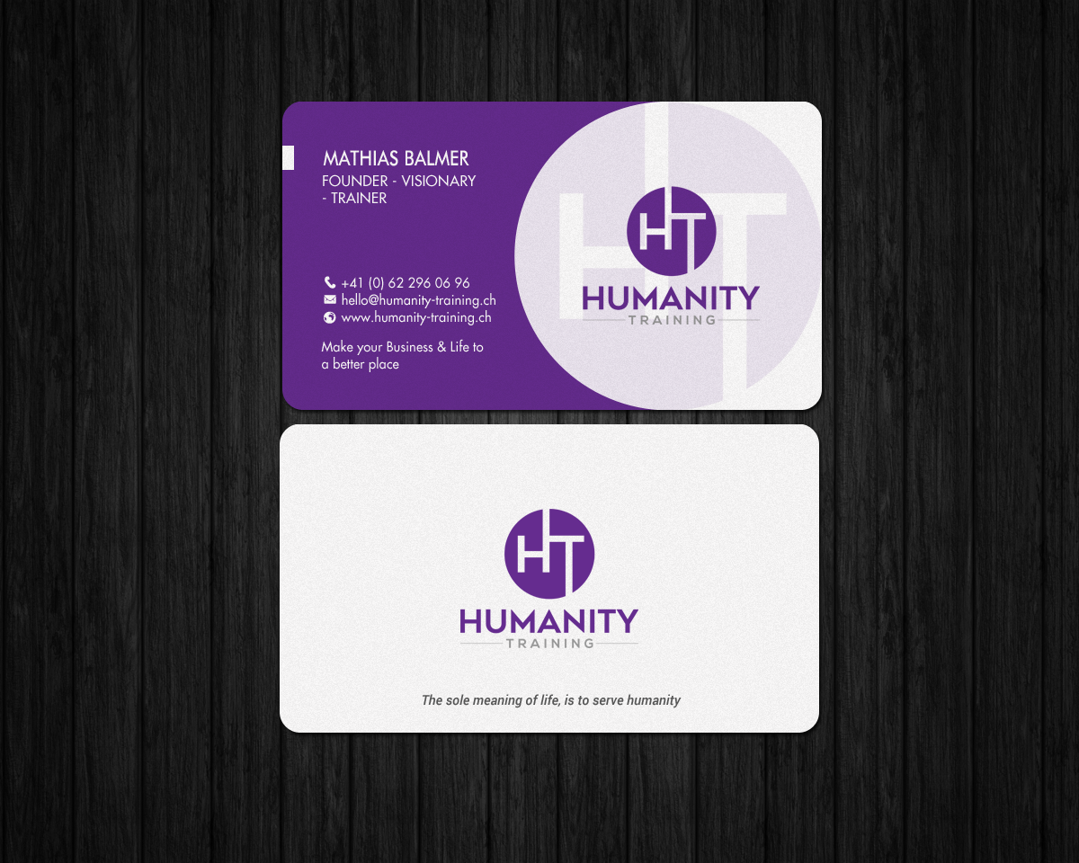 Business Card Design by chandrayaan.creative for Humanity Training | Design #18763101