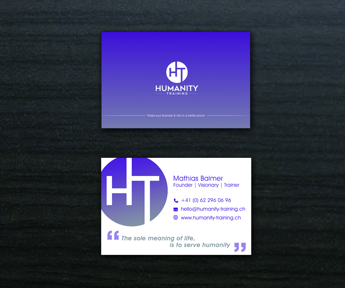 Business Card Design by mimko26 for Humanity Training | Design #18762469