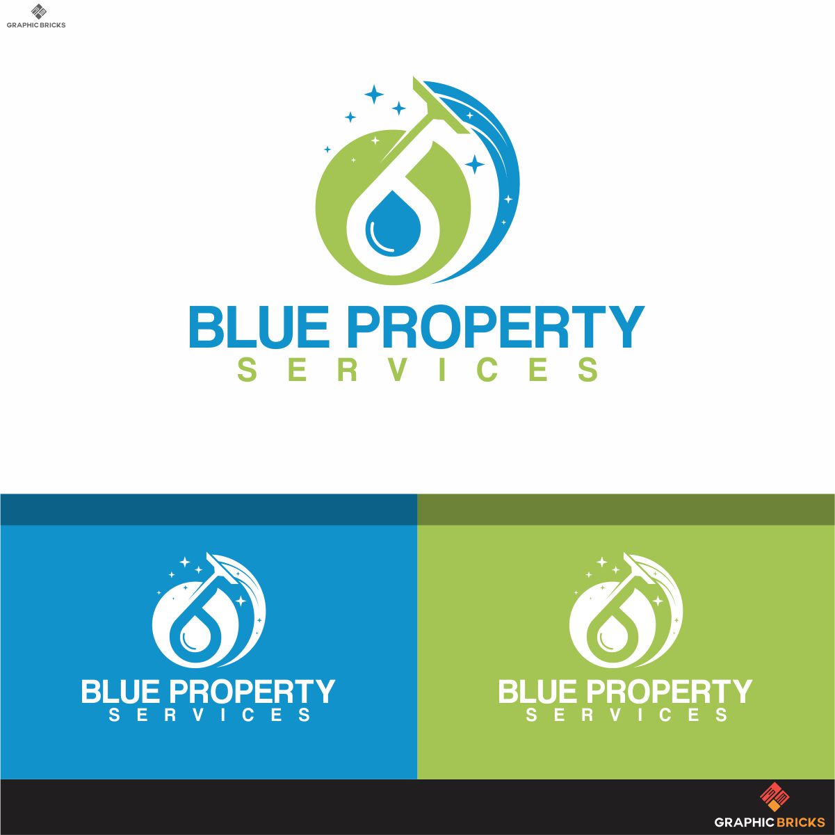 Logo Design by Graphic Bricks for Blue Property Services | Design #18777289