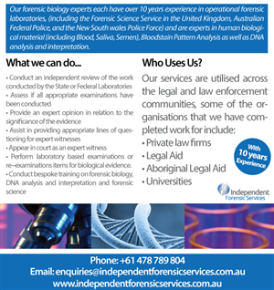 Design de Flyer par Lou Sharp pour Independent Forensic Services | Design : #2907504