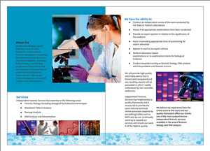 Design de Flyer par dkthedon pour Independent Forensic Services | Design : #2938795