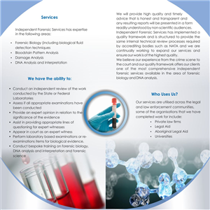 Design de Flyer par IneseRo pour Independent Forensic Services | Design : #2854112