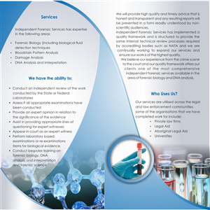 Diseño de Flyer por IneseRo para Independent Forensic Services | Diseño #2907120