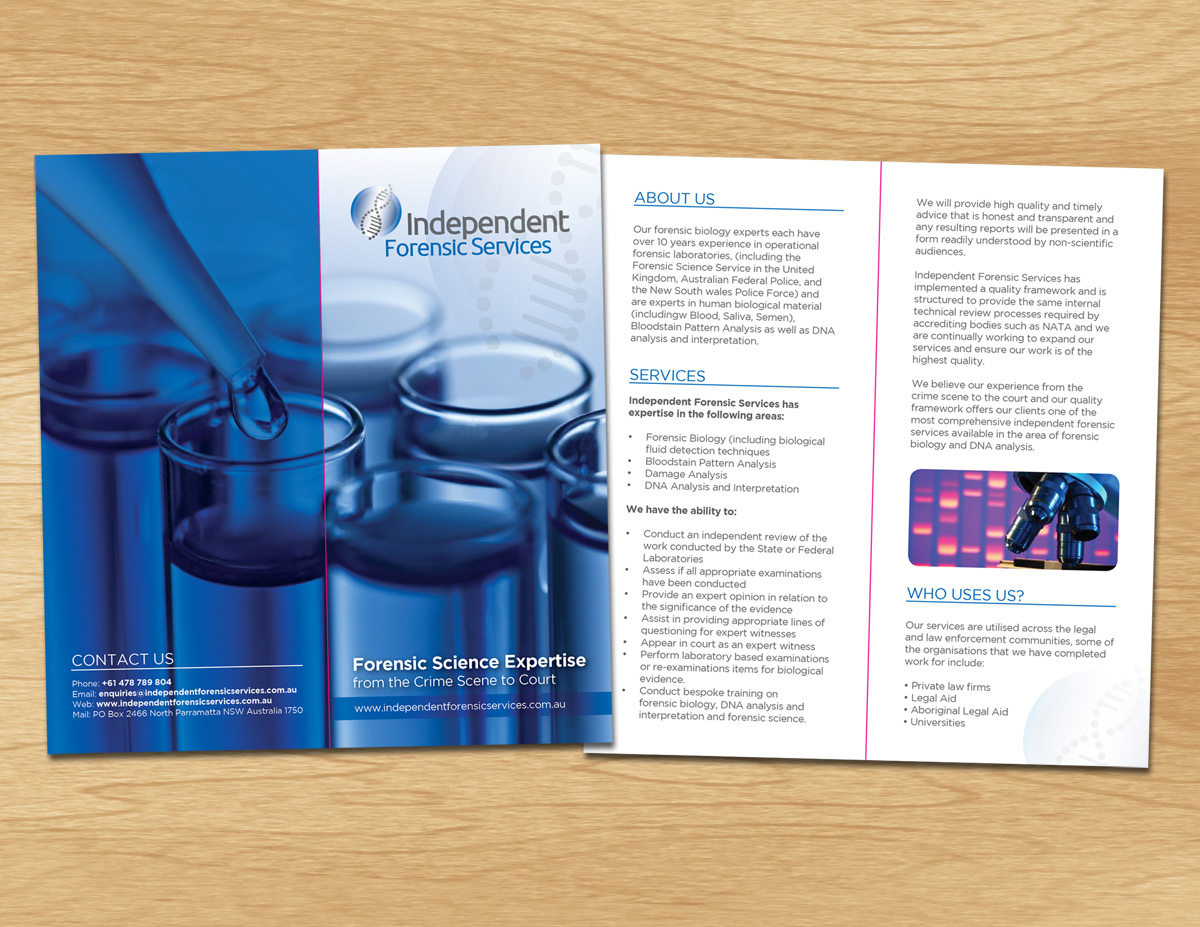 Design de Flyer par John Mares pour Independent Forensic Services | Design #2876161