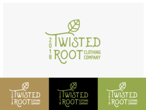 Logo Design by wonderland for Twisted Root Clothing Co.  | Design: #19444695