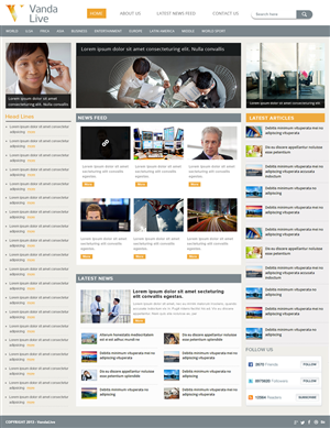 Web site design for news feed - Vanda Live | Web-Design von OM