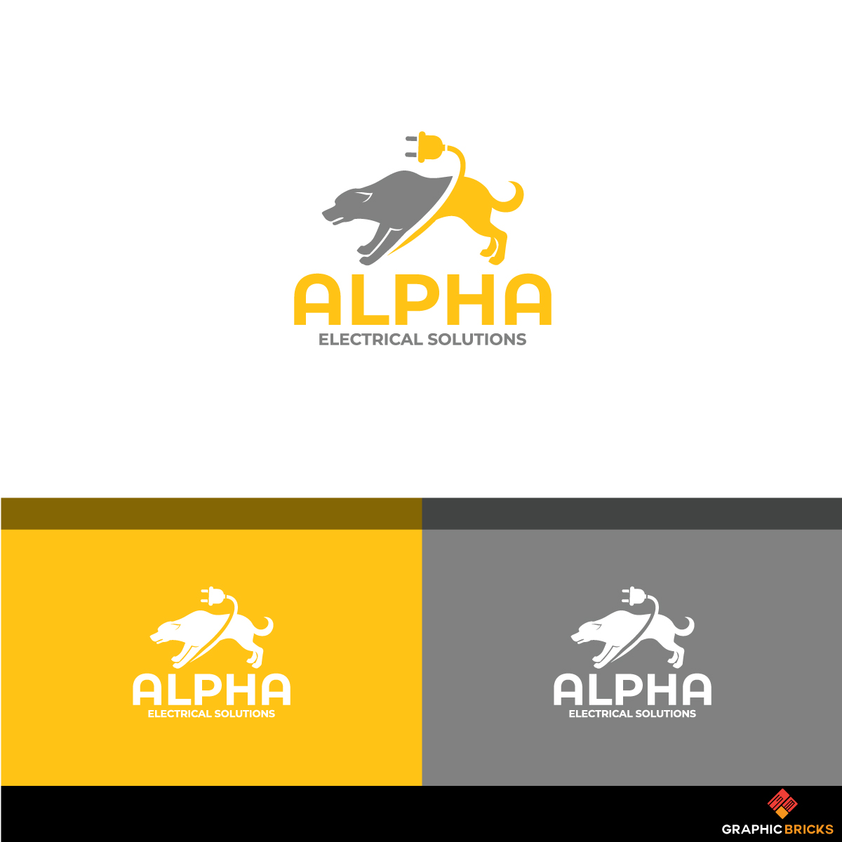 Logo Design by Graphic Bricks for Alpha Electrical Solutions | Design #18788412