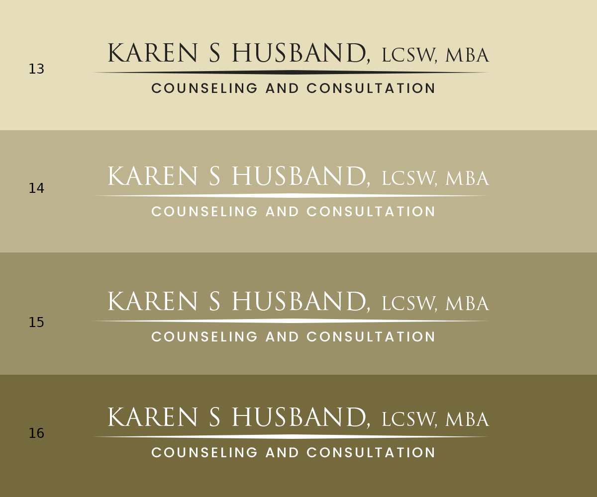 Logo Design by polj designs for Karen S. Husband, LCSW,MBA | Design #18894201
