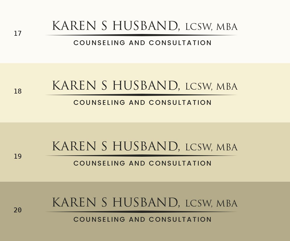 Logo Design by polj designs for Karen S. Husband, LCSW,MBA | Design #18894310