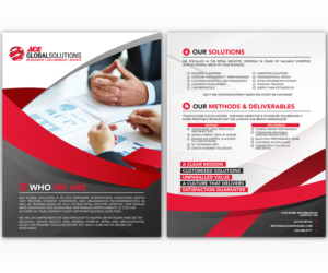 Ace Global Solutions - Consulting Services  | Diseño de Flyer por Luniere Designs