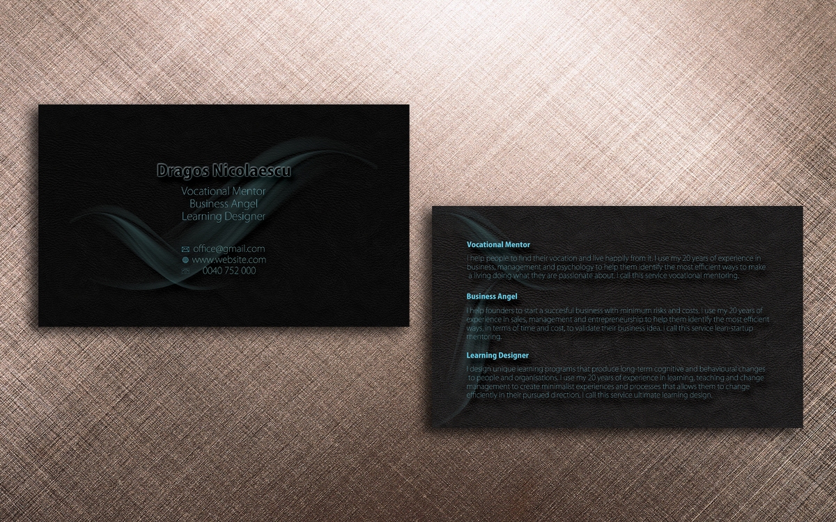 Business Card Design by Mihaela Scobici for this project | Design #2831634