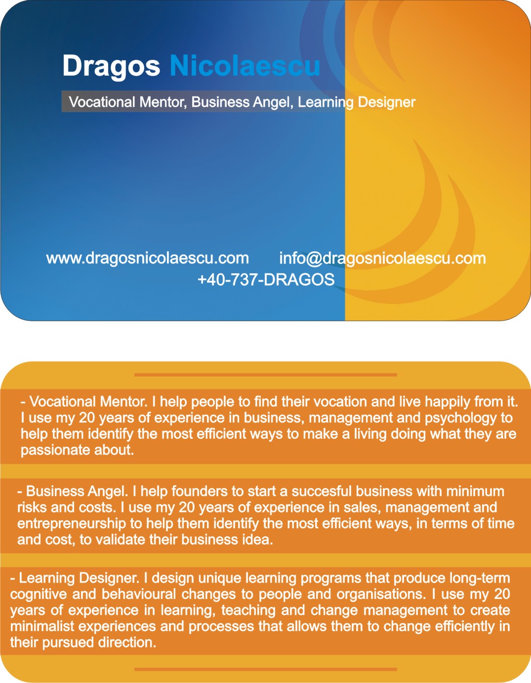 Business Card Design by mohitrao2013 for this project | Design #2860385
