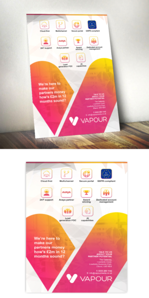 Design Publicitaire par creative.bugs pour Vapour Cloud | Design : #18853856