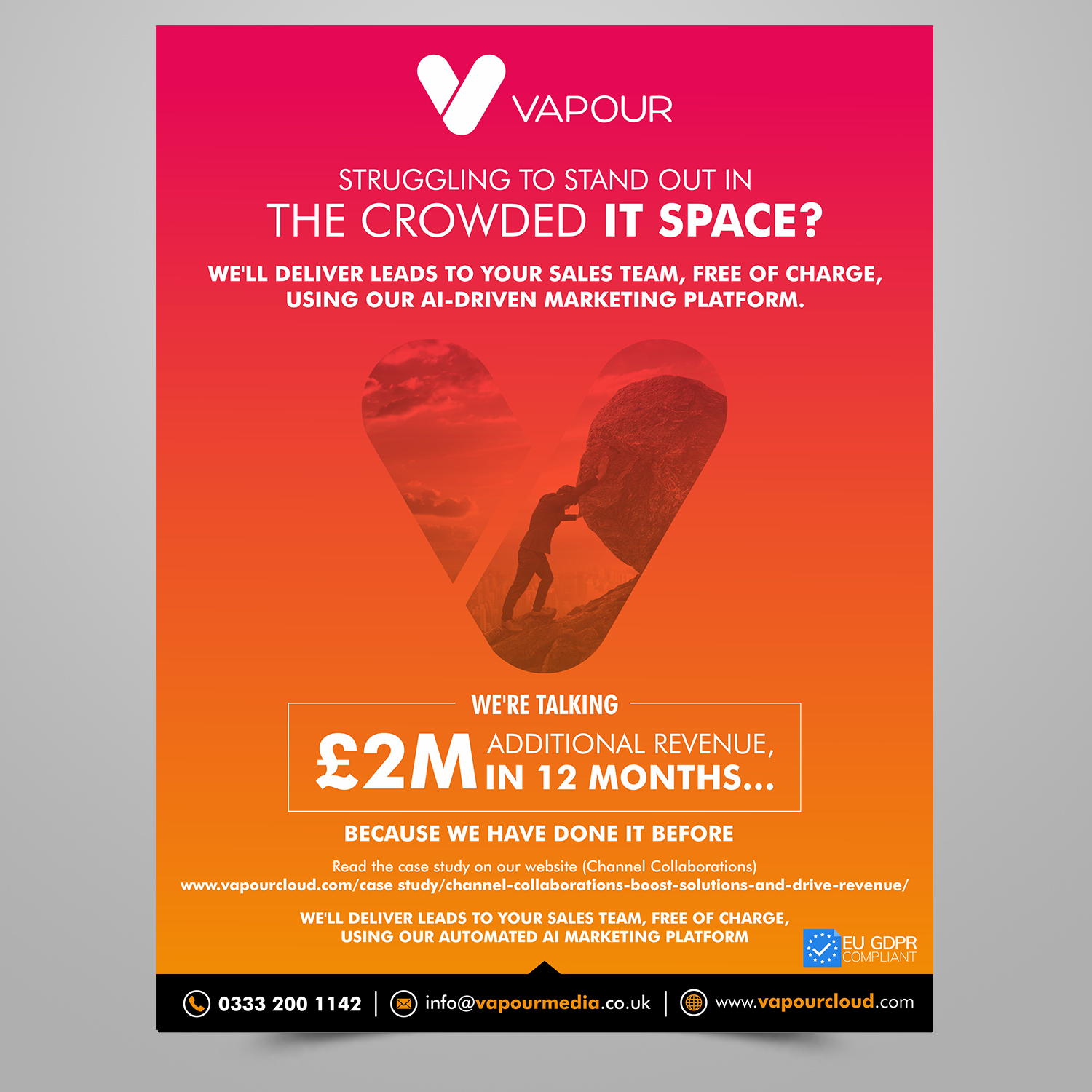 Design Publicitaire par ecorokerz pour Vapour Cloud | Design #18931395
