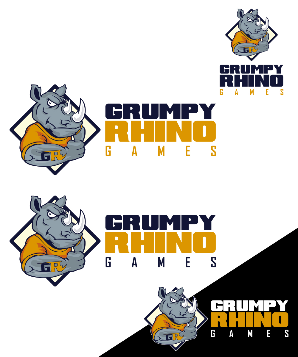 Diseño de Logo por StudioD™ para Grumpy Rhino Games | Diseño: #2849288