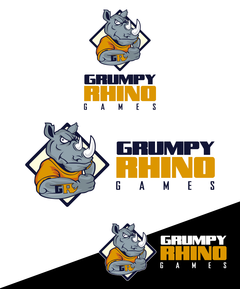 Diseño de Logo por StudioD™ para Grumpy Rhino Games | Diseño #2852914