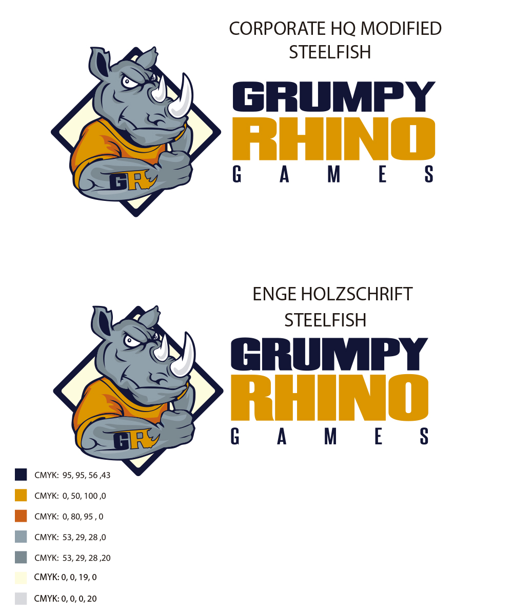 Logo Design by StudioD™ for Grumpy Rhino Games | Design #2868099