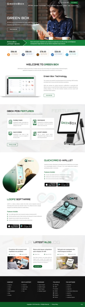Web Design by pb for GreenBox | Design: #18800172