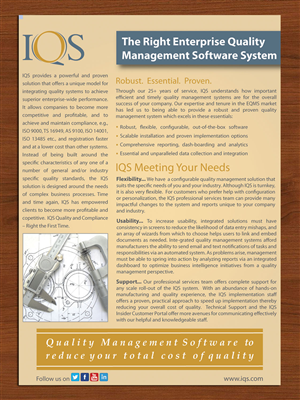 Brochure Design by Sbss for IQS, Inc. | Design: #2835653