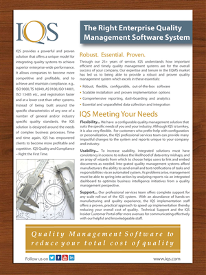 Brochure Design by Sbss for IQS, Inc. | Design: #2835664
