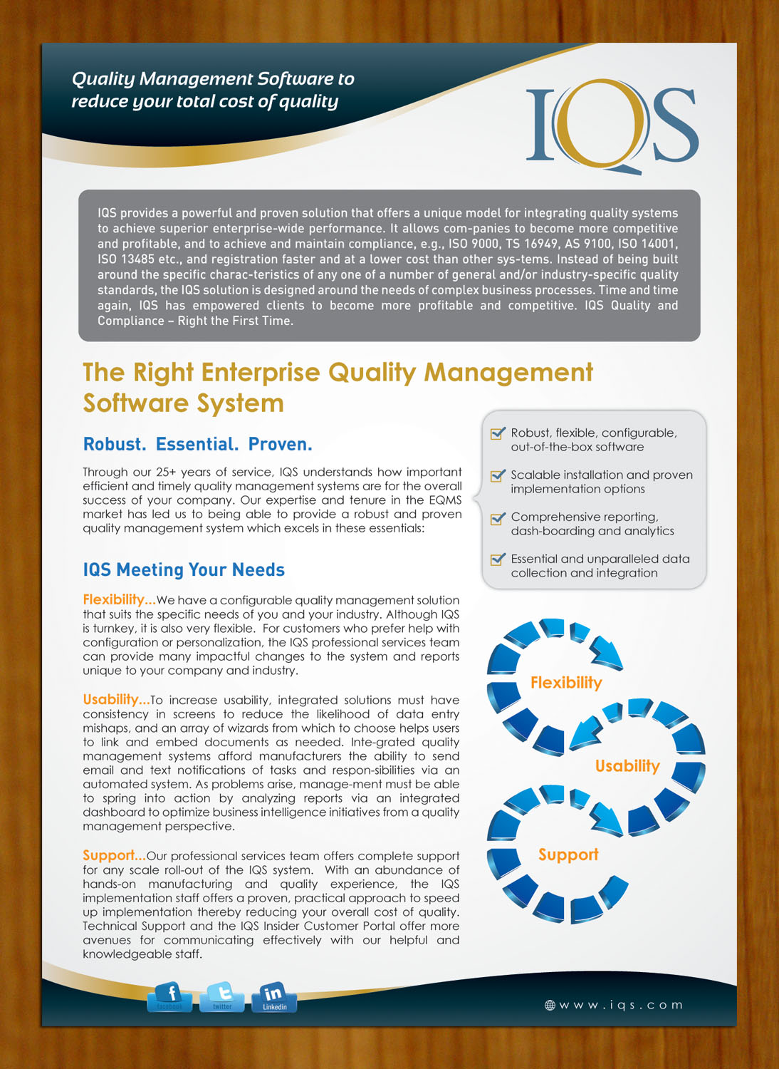 Brochure Design by Sbss for IQS, Inc. | Design: #2844044