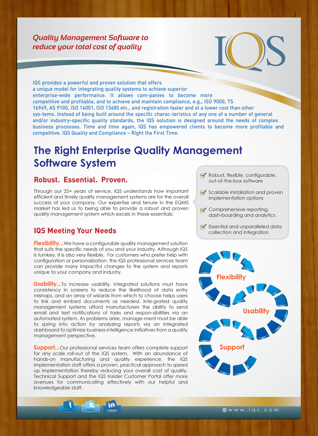 Brochure Design by Sbss for IQS, Inc. | Design #2844045