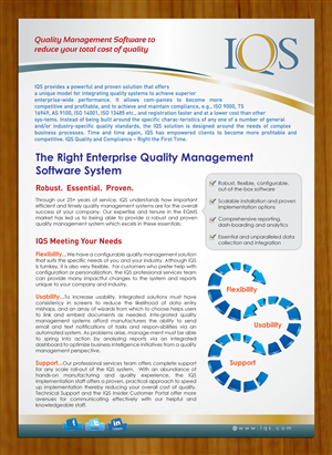 Brochure Design by Sbss for IQS, Inc. | Design: #2844045