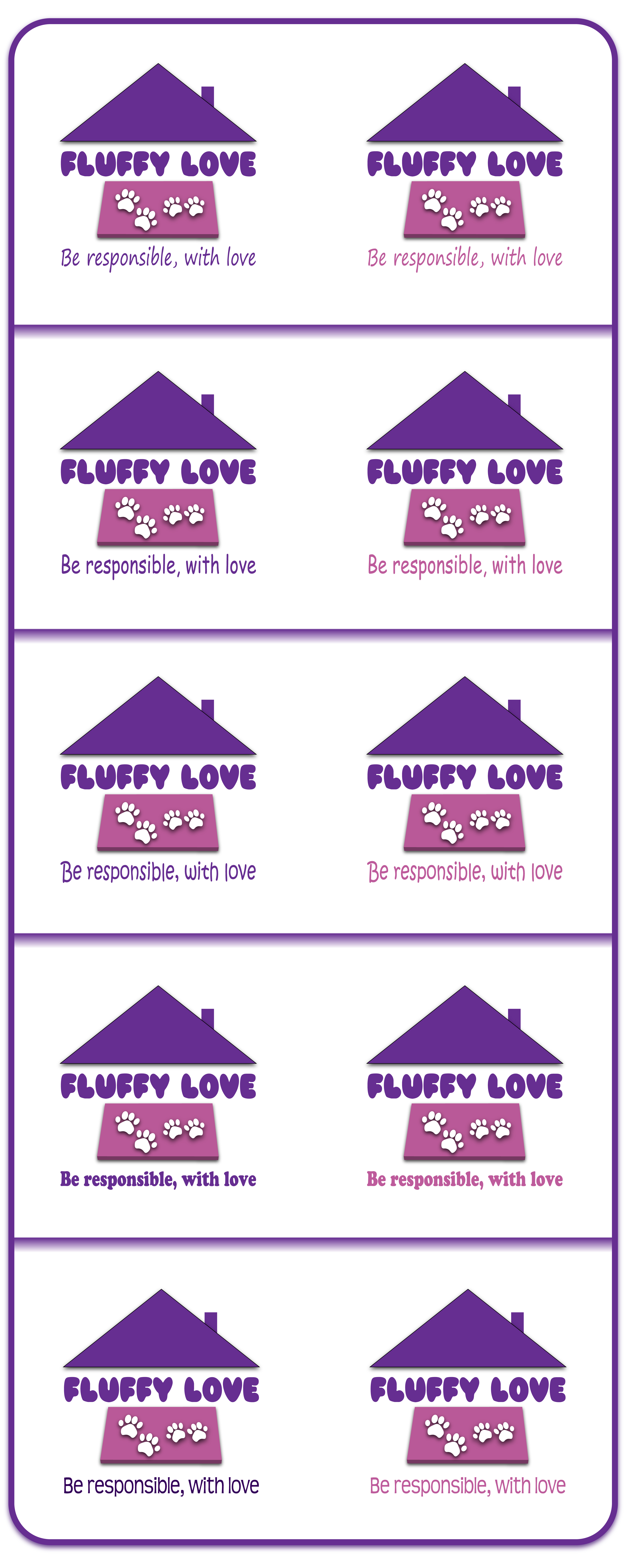 Logo Design by UsBeingUs.com - Debs for Fluffy Love Limited | Design #52380
