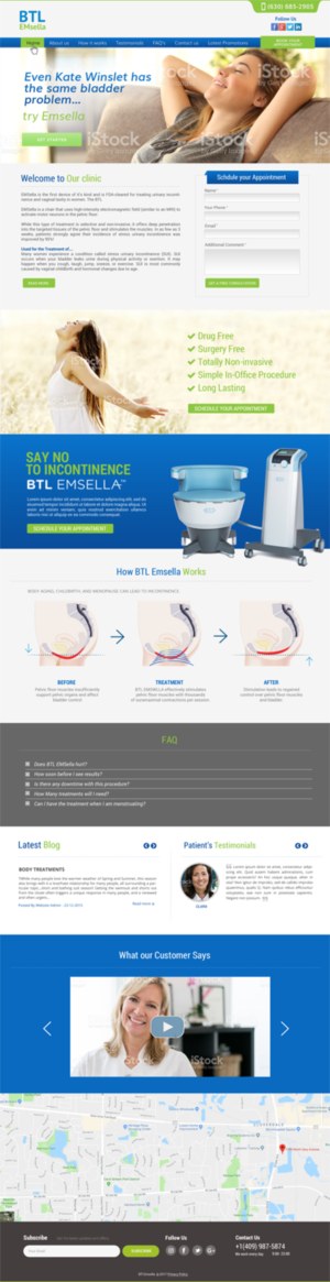 A website for Medical Services to treat incontinence with a non-invasive product | Web Design par chandrayaan.creative