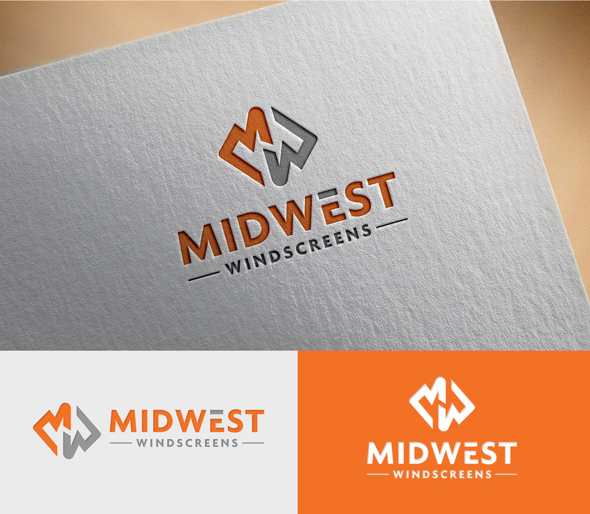 Logo Design by Joseph Affran for Midwest Windscreens | Design: #18911274
