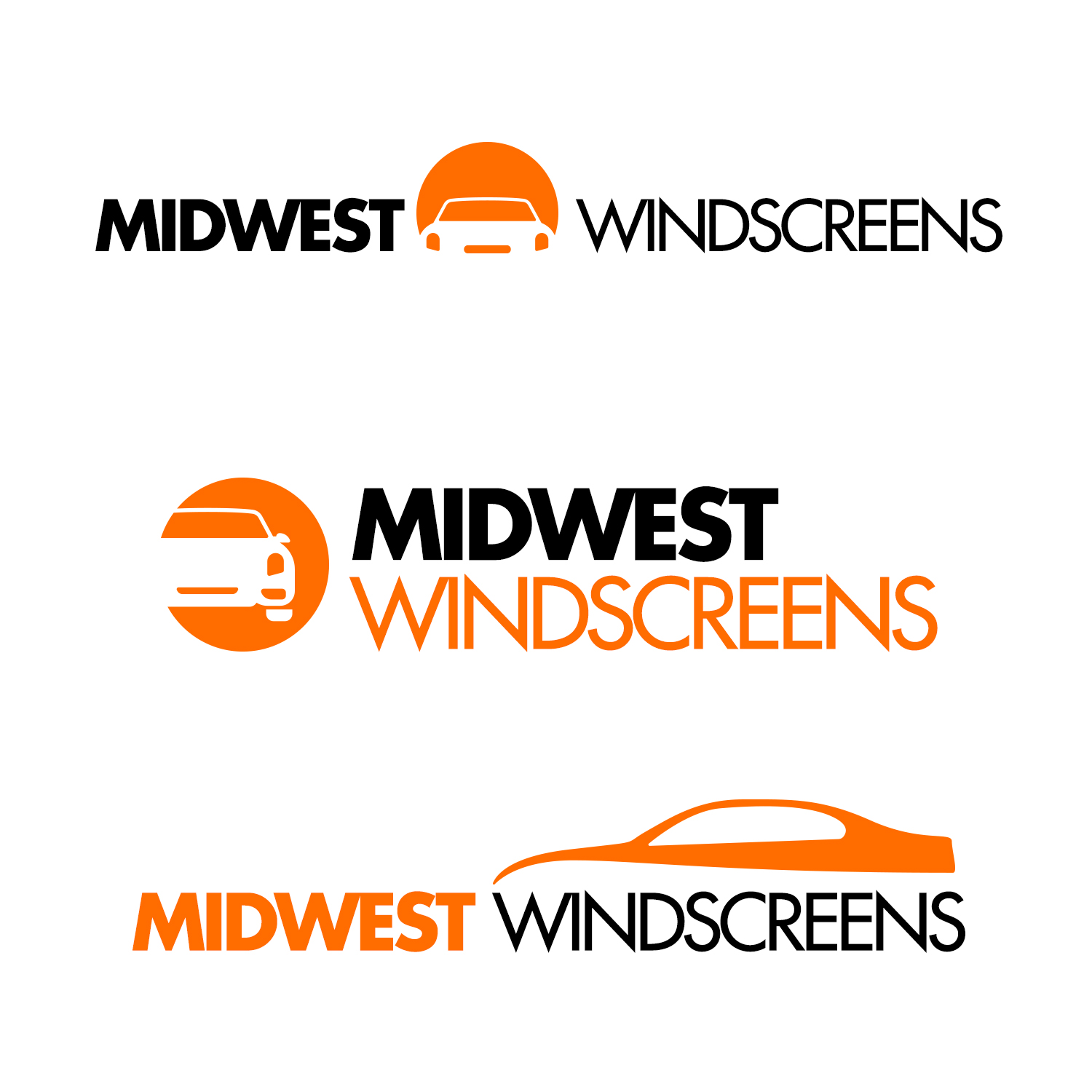 Diseño de Logo por Club Flyer Studios para Midwest Windscreens | Diseño #18922773
