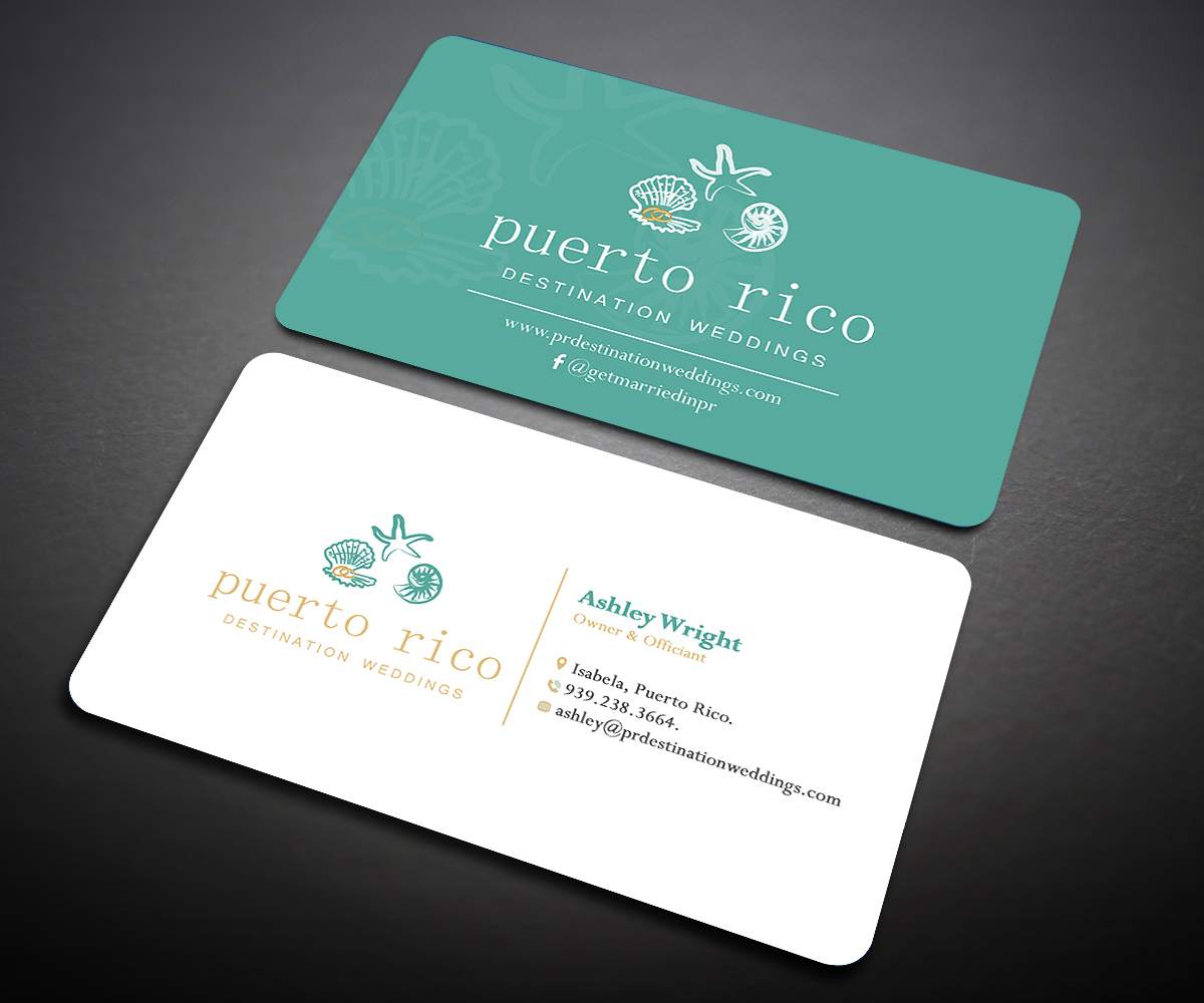 Design de Carte de Visite par Designers Hub pour Puerto Rico Destination Weddings | Design #18799901