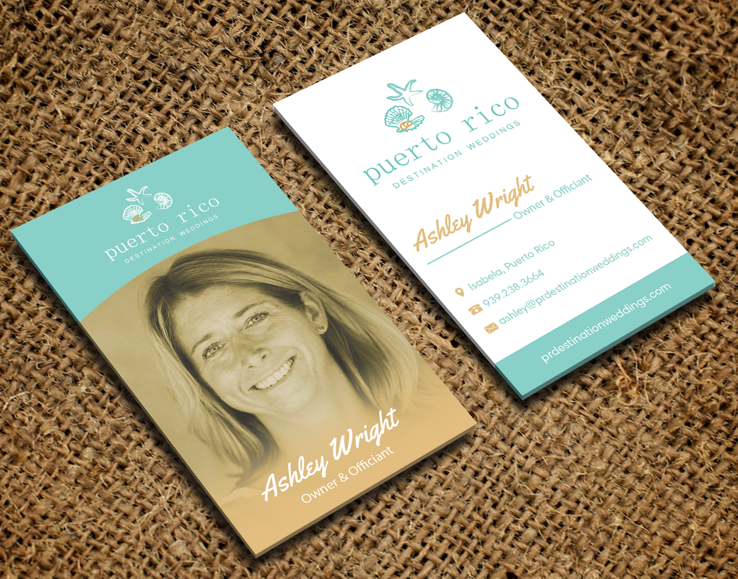 Business Card Design by Riz' for Puerto Rico Destination Weddings | Design #18806597