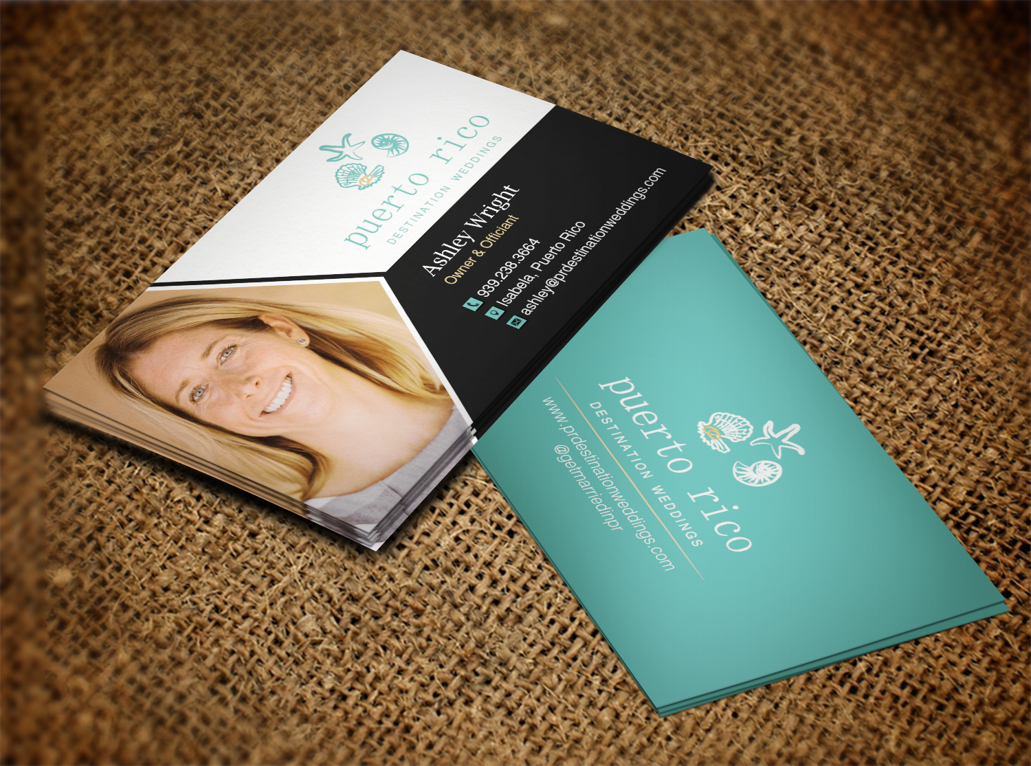 Diseño de Tarjeta de Presentación por Lanka Ama para Puerto Rico Destination Weddings | Diseño #18799255