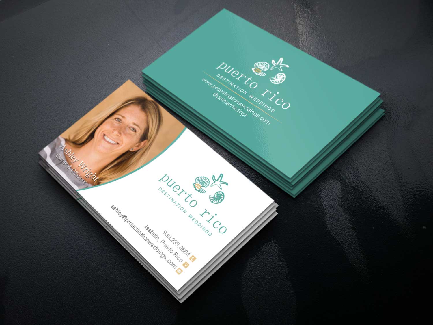 Business Card Design by Lanka Ama for Puerto Rico Destination Weddings | Design #18800021