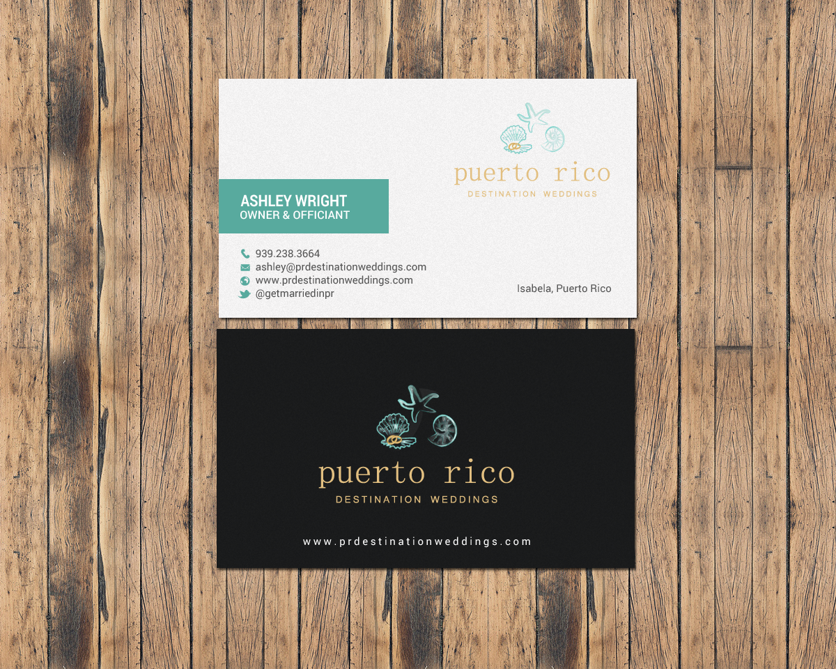Diseño de Tarjeta de Presentación por chandrayaan.creative para Puerto Rico Destination Weddings | Diseño #18803411