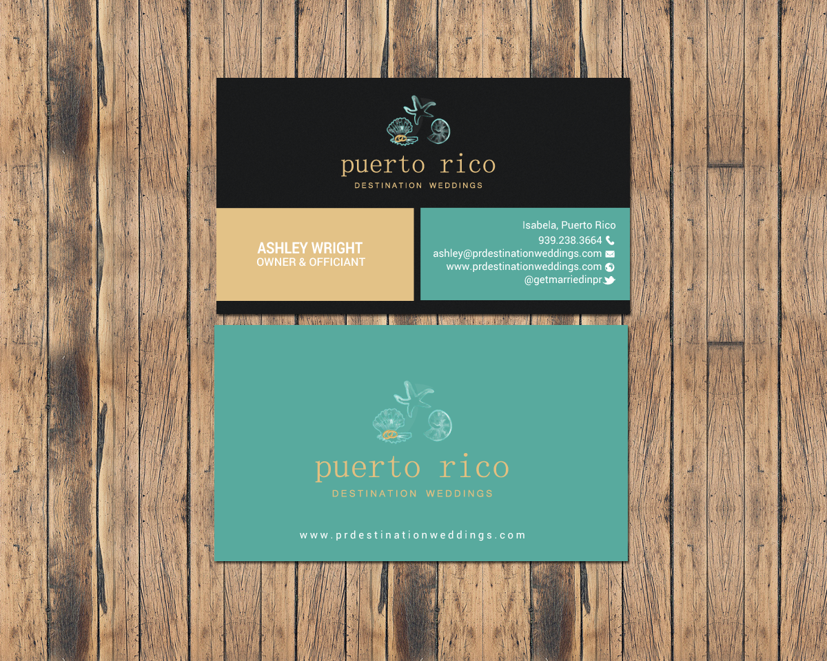 Design de Carte de Visite par chandrayaan.creative pour Puerto Rico Destination Weddings | Design #18803419