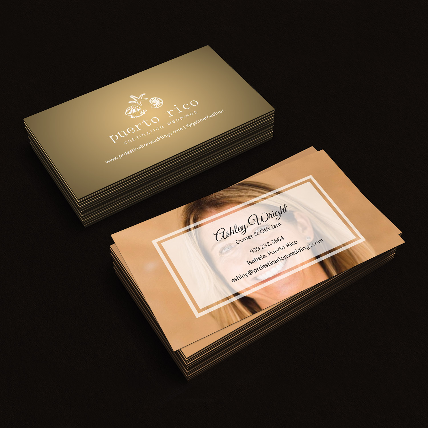 Visitenkarten-Design von Creative Jiniya für Puerto Rico Destination Weddings | Design #18801379