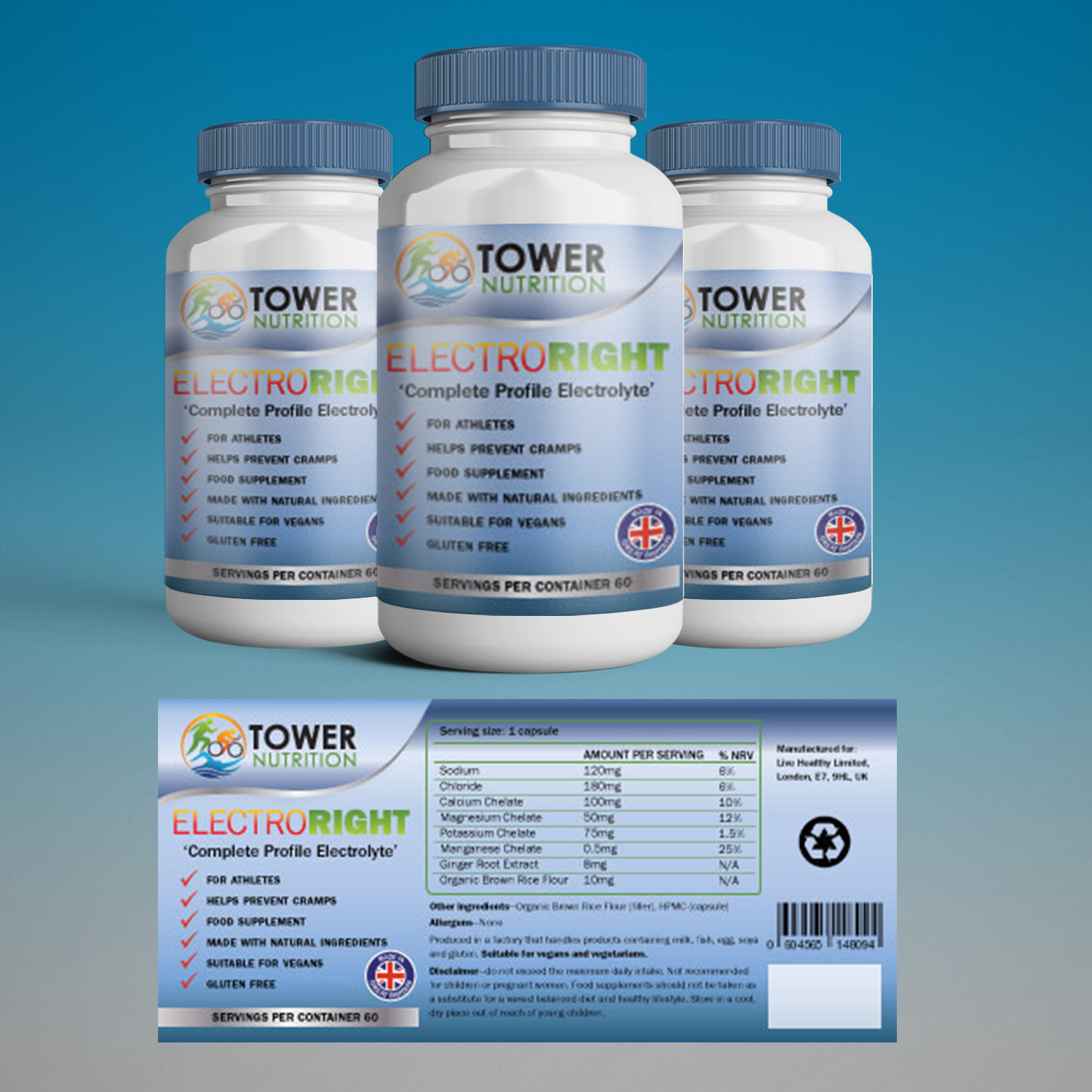 Label Design by shritaa1 for Tower Nutrition | Design #18838587
