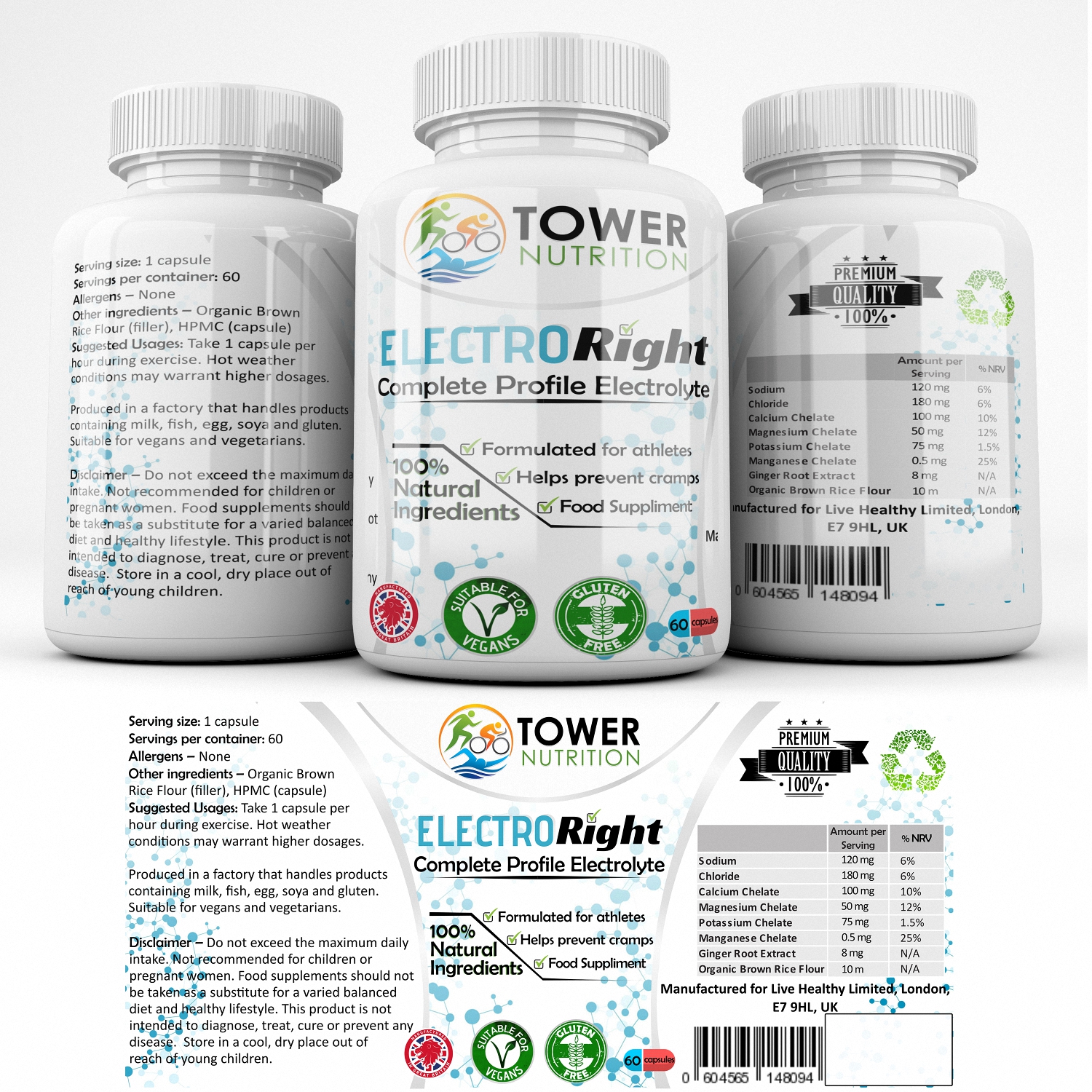 Label Design by Sams1 for Tower Nutrition | Design #18858274