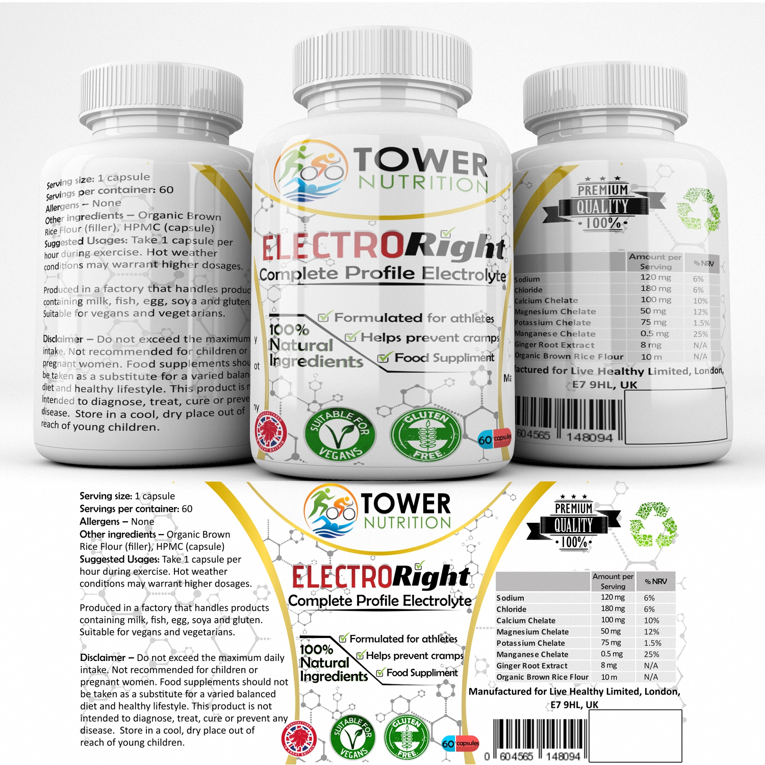 Label Design by Sams1 for Tower Nutrition | Design #18867003