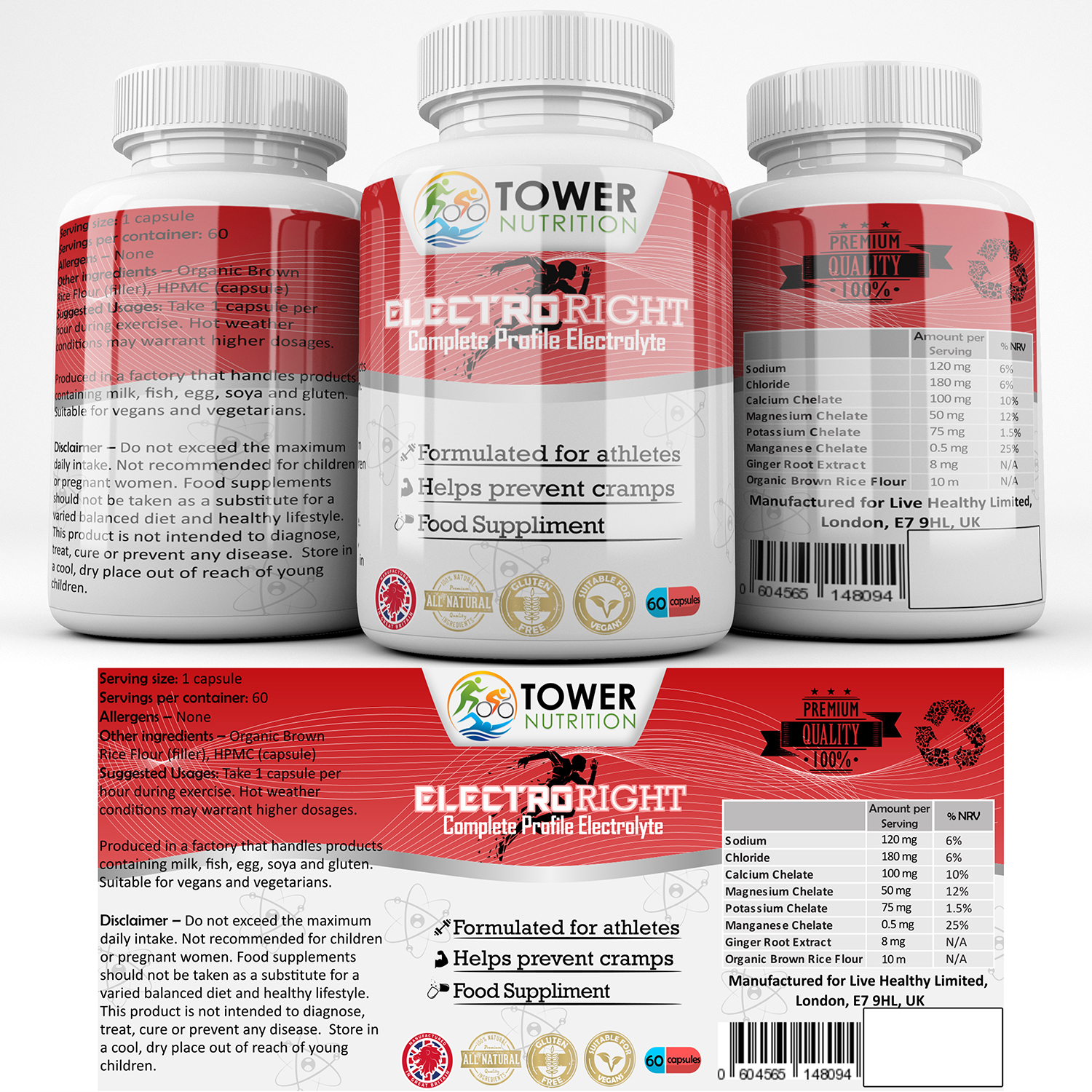 Label Design by Sams1 for Tower Nutrition | Design #18909452