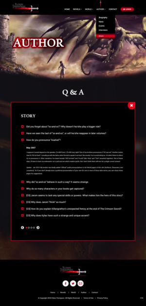 Web Design par pb pour Eldon Thompson | Design : #18967553