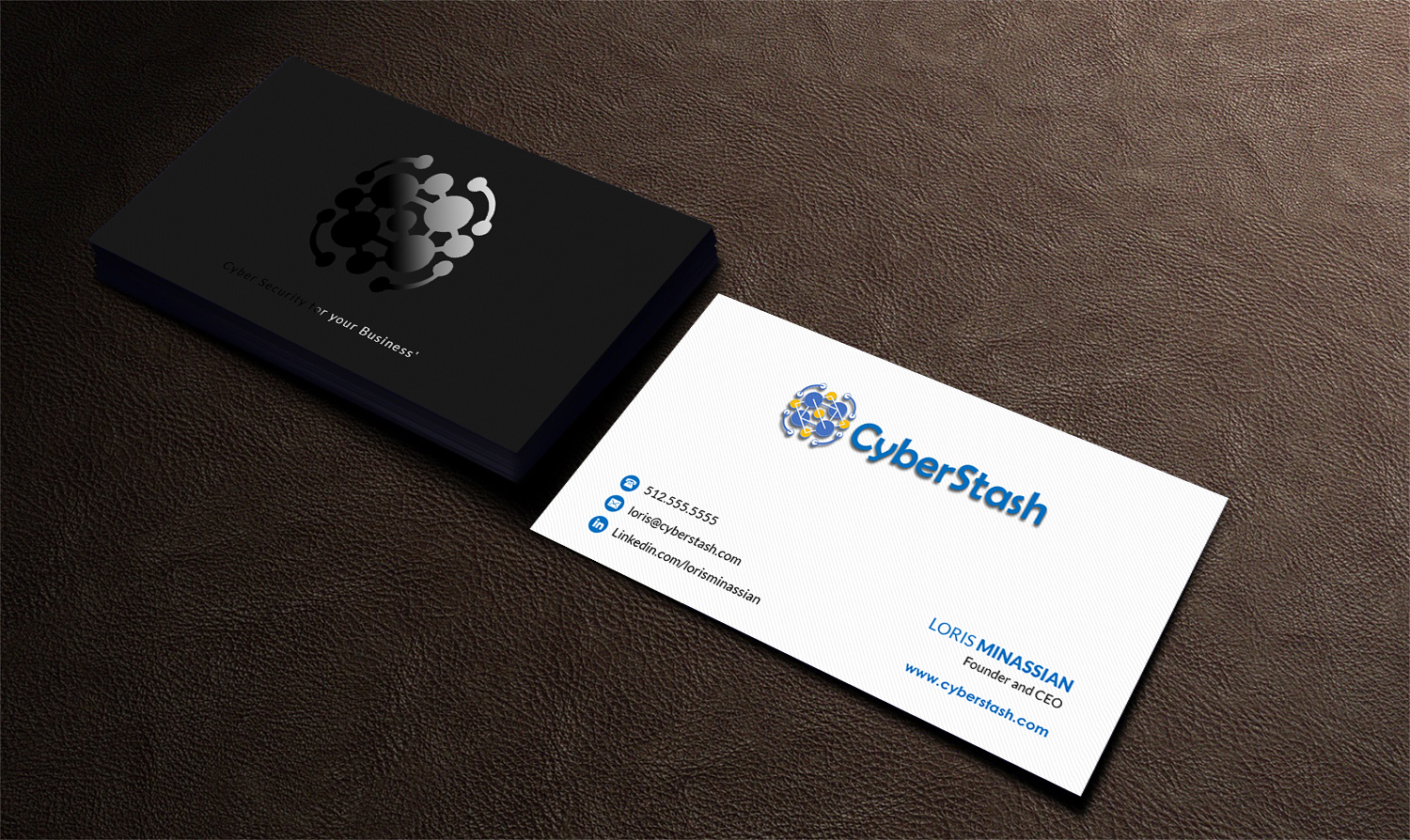 Diseño de Tarjeta de Presentación por Pointless Pixels India para CyberStash | Diseño #18826224
