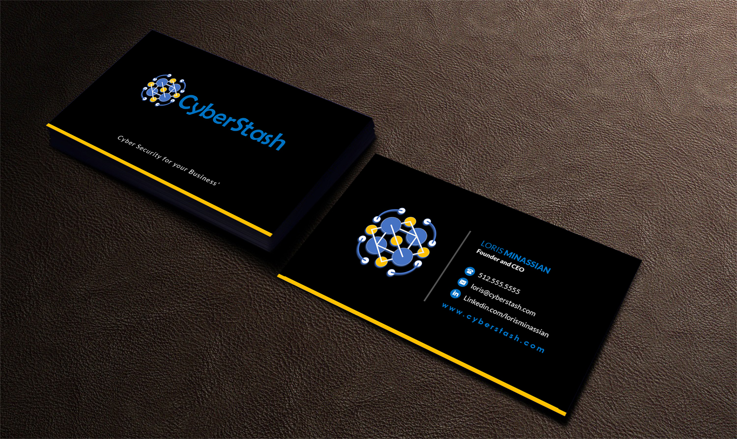 Diseño de Tarjeta de Presentación por Pointless Pixels India para CyberStash | Diseño #18834027