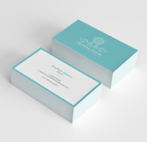 Crystal Clear Paulina's Cleaning Service Business Cards Project | Visitenkarten-Design von Tilt