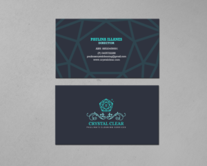 Crystal Clear Paulina's Cleaning Service Business Cards Project | Diseño de Tarjeta de Presentación por chandrayaan.creative