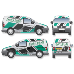 Car Wrap Design by Zainny Azuar for Bush's Blinds | Design #18829417